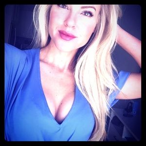 Lush short sleeved blouse - periwinkle